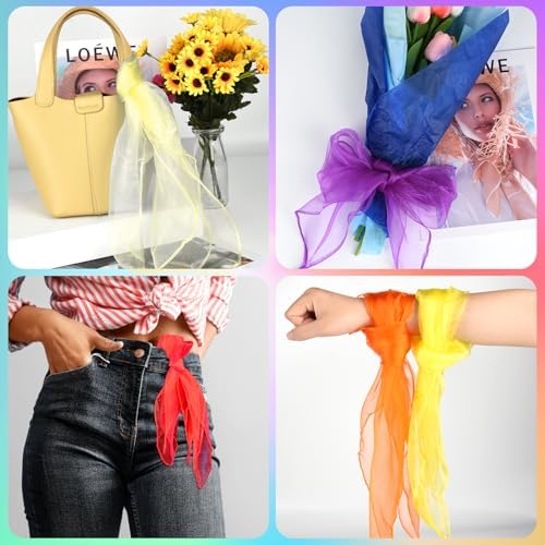 NEBURORA Juggling Scarves Square Colorful Play Scarve for Dance Magic Tricks Performance Props Scarf Accessories - Image 6