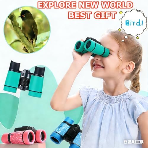 Kids Binoculars Ages 3-12 with Compass & Whistle - Image 2
