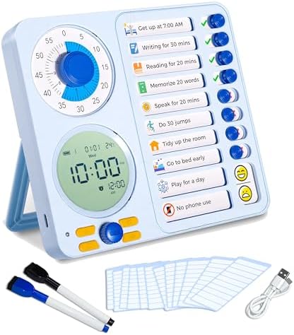 Herloreen Visual Timer for ADHD, Chore Chart & Task Planner for Kids,Adults by SmartLivingElectronics