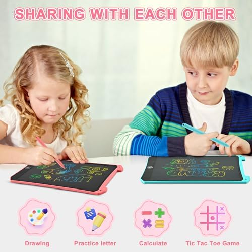 LCD Writing Tablet, 2 Pack Toddler Kids Toys, Travel Essentials Games - Image 4