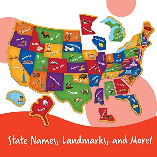Learning Resources Magnetic U.S. Map Puzzle - Educational Map of the United States of America, Geography Matching Games, Kids Homeschool and Classroom Must Haves, Gifts for Boys and Girls - Image 3