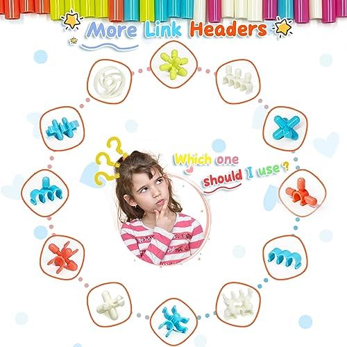 Ggiibro Straw Constructor STEM Building Toys Macaron 600Pcs Interlocking Gear Toy Sets for Kindergarten Classroom, Engineering Thin Tube Blocks for 3 4 5 6 7 Years Kids Toy for Boys and Girls Gift - Image 4
