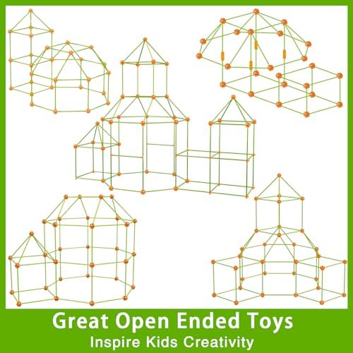 V-Opitos 180 Pack Fort Building Kits for Kids Age 4, 5, 6, 7, 8+ Years Old, Creative Building Toys for DIY Castles, Tunnels, Play Tent, Ideal Christmas, Birthday Gifts for Boys & Girls - Image 5