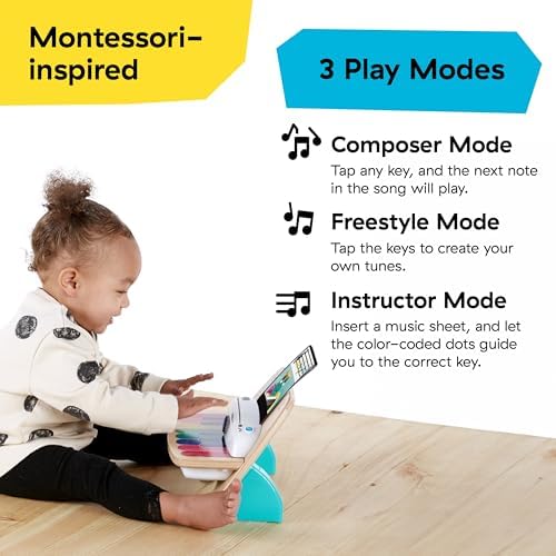 Baby Einstein and Hape Magic Touch Piano Wooden Musical Toddler Toy, Age 6 Months and Up - Image 4