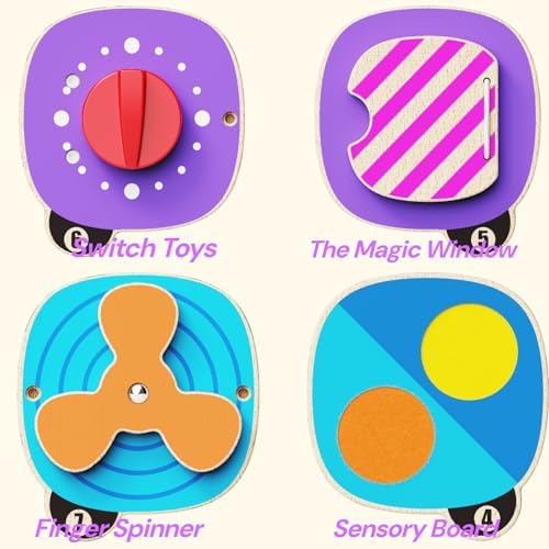 Montessori Busy Board for 1 Year Old, Toddler Travel Toys for Airplane, Car - Image 6