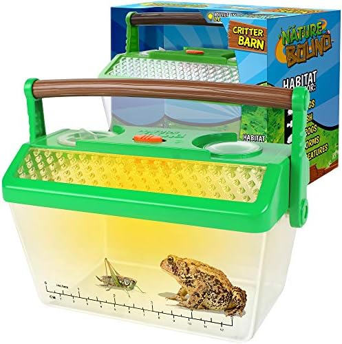 Nature Bound Bug Catcher Critter Barn Habitat | Bug Catcher Kit for Kids | Outdoor Nature Exploration Toys | Indoor/Outdoor Insect Collecting with Light Kit | STEM Toy for Boys & Girls Ages 3+ by NatureBoundToys