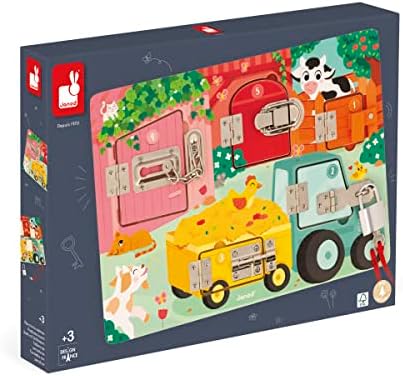 Janod - Farm Padlocks Board - Ages 3-6 - Image 2