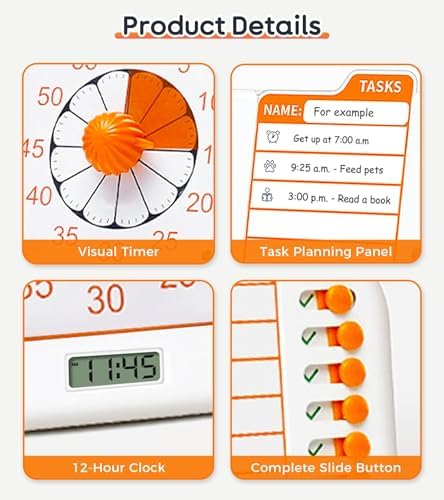 3-in-1 Visual ADHD Timer for Kids & Adults with Planning Board - Image 3