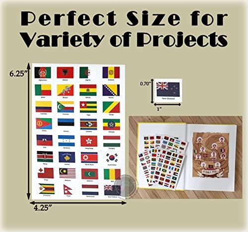 SJPRINTER Blank Passport Notebook | Pretend Passports | School Projects, Party favors, airplane toy, travel journal, geography, classroom social study (1Passport with 1SetFlags) - Image 5