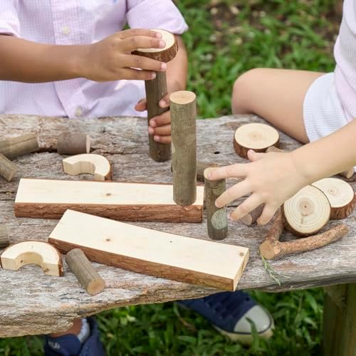 Guidecraft Branch Blocks - 36 Piece Kid's Natural Wooden Unit Building Set, Tree Block Stacking Sorting Toy for Toddlers - Image 4