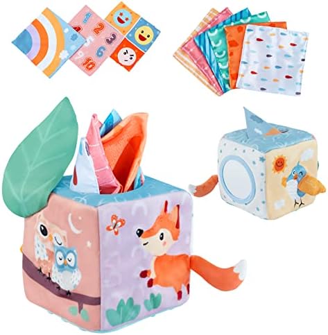 Twefex Baby Tissue Box Toy, Montessori Toy for Babies 6-12 Months, Tissue Box Baby Sensory Toys for 1 Year Old Boy Girl, Early Learning Baby Infant Toys 6-12 Months by Twefex