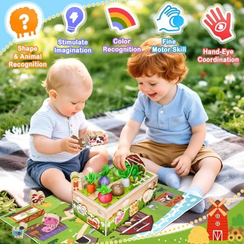 1 Year Old Girl Gifts, Montessori Wooden Toy for Toddlers 1-3, Baby Toys - Image 2