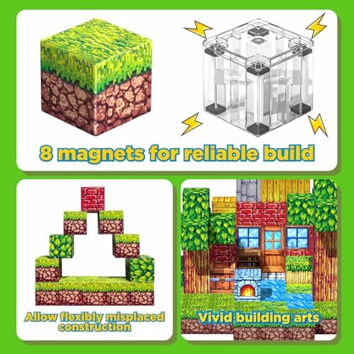 100PCS Magnetic Blocks Toys for Kids, Magnetic BuildIing Blocks Cubes,STEM Montessori Stacking Magnetic Tiles Toys for Kids Toddlers Boys Girls Ages 3 4 5 6 7 8-12 Birthday Gifts Party Supplies - Image 3