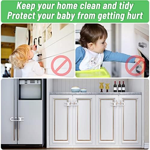 6 Packs Sliding Cabinet Locks, Baby Proofing U-Shaped Child Safety Latches - Image 5
