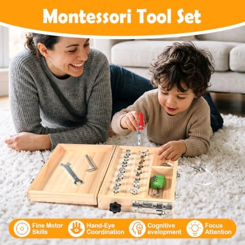 Montessori Screwdriver Board Set for 3 4 5 Year Old Birthday Gift - Image 5