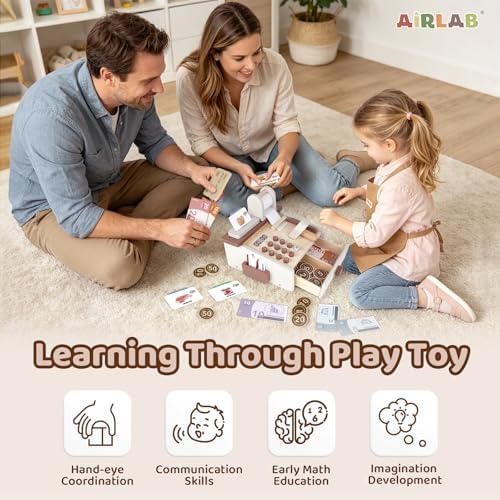 Cash Register for Kids Play Money with Scanner Boys Girls Birthday Gift - Image 6