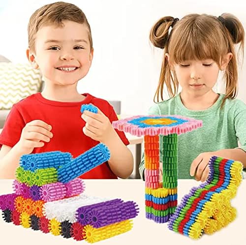 RAINBOW TOYFROG Interlocking Gears Toys for Kids - 100 Piece Kit with Tote - Colorful Manipulatives for Preschool Sensory Bin Or Occupational Therapy Tools - STEM Building Toys for Girls & Boys - Image 6