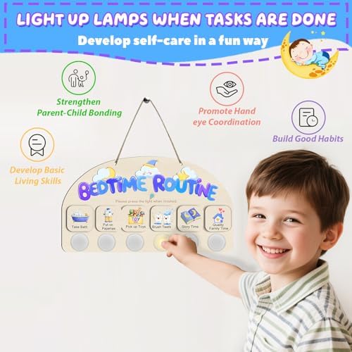 Bedtime Routine Chart for Toddlers, Visual Schedule Chart Planning - Image 2