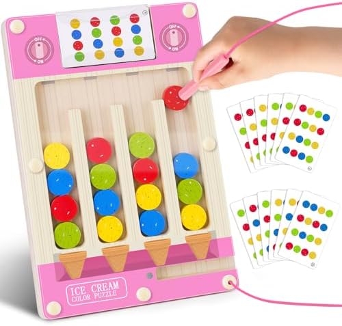 Magnetic Wooden Toys for 3-6 Year Old Girls, Montessori Brain Teasers Game by BestToyGift