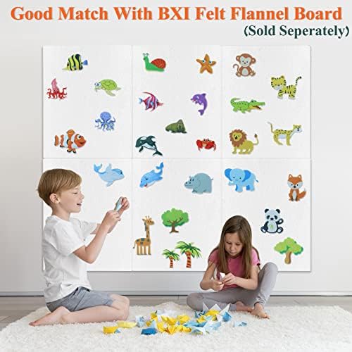 BXI 30 Pcs Ocean Felt Board Story Pieces Set for Toddlers, Preschool & Kindergarten, Precut Felt Marine Life Figures for Preschool Crafts Activity Early Learning Storytelling - Image 3