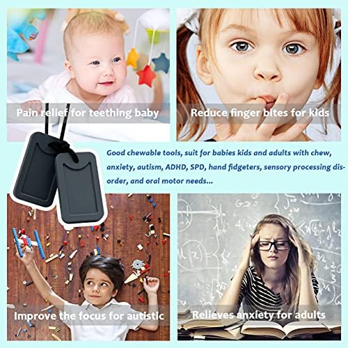 Sensory Chew Necklace for Kids, Oral Motor Aids Chewy Necklace Sensory for Boys Girls with Autism, ADHD, SPD Needs, Oral chew Toys for Sensory Made of Food Grade Silicone BPA Free - Image 5