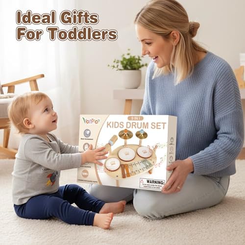 Vanplay Drum Set - Montessori Toys for 2 3 Year Old Girl Boy Gifts - Image 6