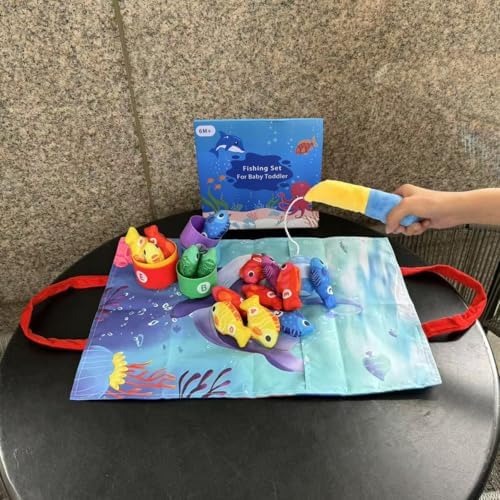 22-Piece Montessori Cloth Fishing Toy Stacking Cups for Toddlers - Image 2