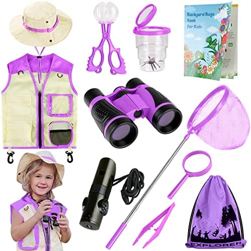 INNOCHEER Explorer Kit & Bug Catcher Kit for Kids Outdoor Exploration for Boys Girls 3-12 Years Old (Purple) by INNOCHEER