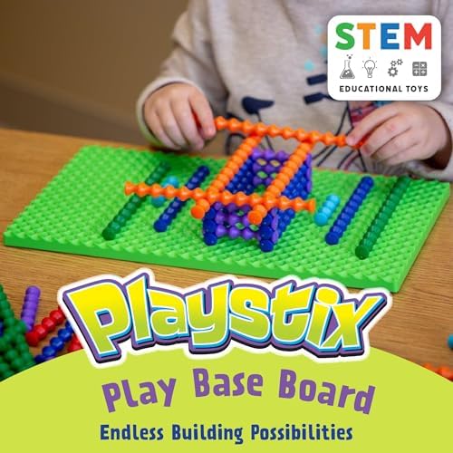POPULAR PLAYTHINGS Playstix Play Base, Construction Toy Set - Image 2