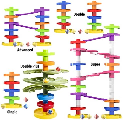 WEofferwhatYOUwant 2-Way Ball Drop – Montessori STEM Ball Tower Toy for Toddlers 9M+ | Dual Ramp Design, Expandable Green Tracks, Large Rattle Balls, Easy Assembly, BPA-Free Safe Plastic - Image 3
