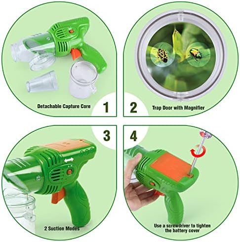 PLAY Bug Vacuum for Kids,Bug Catcher kit for Kids,Eco-Friendly Bug Suction Toy Vacuum with Magnifying Glass Viewing Chamber, for Boys Age 4+ - Image 5