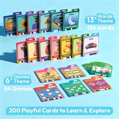 JOVA lalalark Learning Tablet for Kids 3-5, 200 Pages Talking Flash Cards with Sight Words & Games, Montessori Learning Toys for Words, Simple Math, Logical Thinking, Easter Basket Stuffer - Image 2