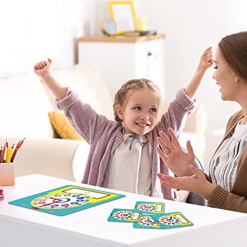 Junkin 25 Pcs Teaching Clock Kit, Learning Clocks for Kids Learning Time with Erasable Surface for Home School Classroom Supplies(Vivid Style) - Image 5