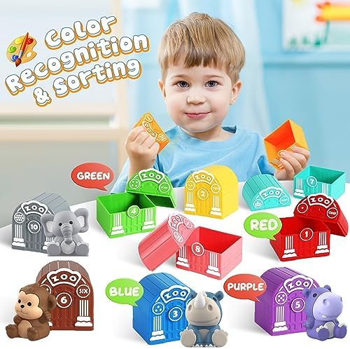 Toddler Toy for 1 2 3+ Years Old,Learning Toy for Toddlers with Animal Toys - Image 5