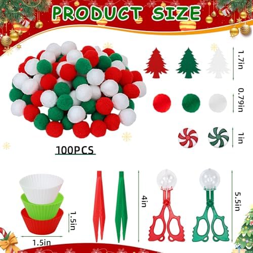 Christmas Sensory Bin,241 Pcs Christmas Sensory Bin Fillers Items - Image 2