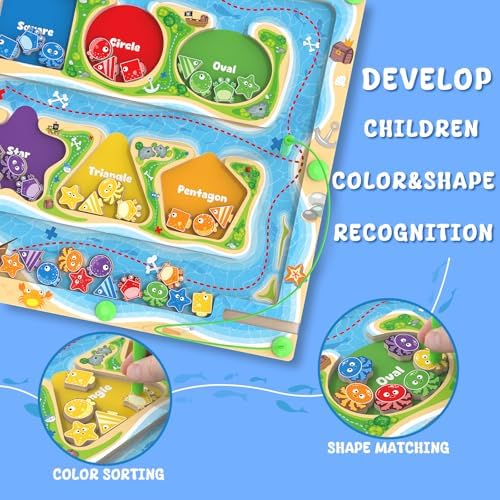 MTYOKILN Magnetic Color & Shape Maze - Montessori Toys for 3 4 5 Year Old - Image 4