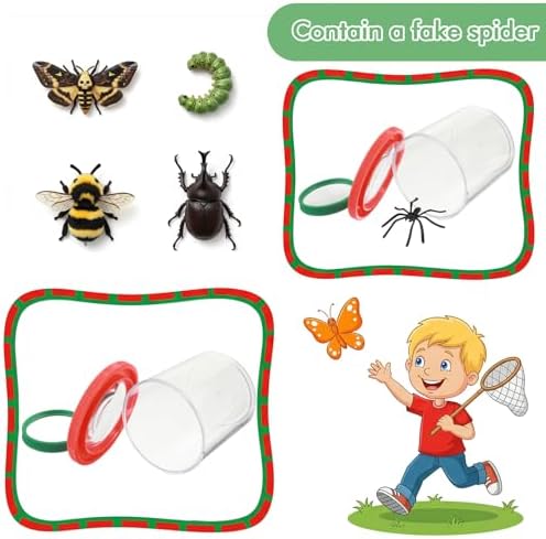 Insect Bug Viewer for Kids, 2 Pcs Portable Plastic Bug Catcher for Kids, Magnifying Insect Catcher Jar, Science Nature Exploration Tool for Kid, Teachers, Enthusiasts(Red) - Image 6
