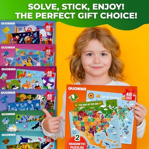 Magnetic Puzzles for Toddlers 3-5 - 2x48 Pieces Travel Games Ages 4-8 - Image 6