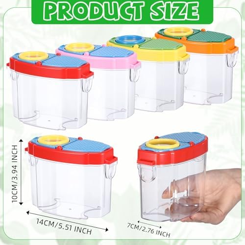 Halloscume 12 Pcs Bug Catcher for Kids Collector Toy Bug Habitat with Magnified Viewer, Insect Habitat, Outdoor Toys, Insect Box Magnifying Tools & Carry Strap - Educational Outdoor Adventure Gift - Image 2
