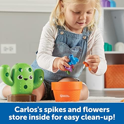 Learning Resources Carlos the Pop & Count Cactus - 16 Pieces, Age 18+ Months, Toddler Montessori Toys, Stacking Shape, Sorting And Matching Skill Activities, Educational Games - Image 2