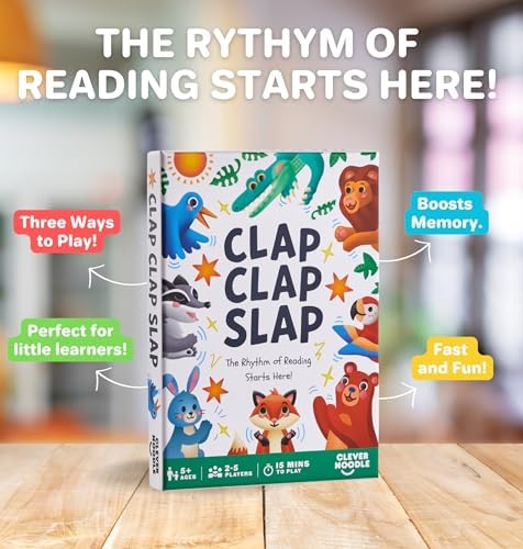Clever Noodle Clap Clap Slap I Rhyming Games for Kindergarten I Reading Games for Kids I Preschool Learning Activities I Science of Reading - Image 3