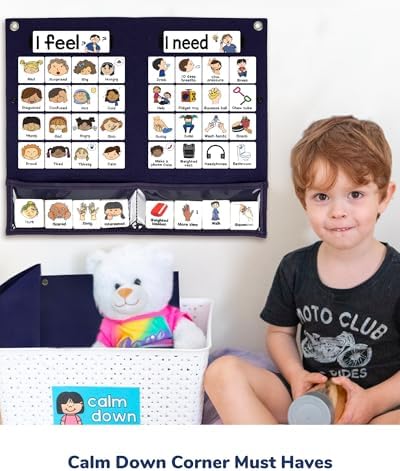 CHEFAN Feelings Chart, Calm Down Corner Supplies, Daycare Essentials, Social Emotional Learning Activities, Autism Learning Materials, ADHD Tools for Classroom Daycare & Home - Image 2