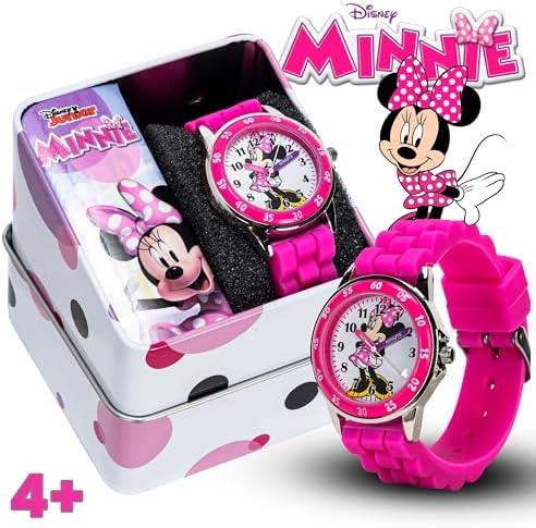 Minnie Mouse Time Teacher Watch for Girls - Analog Time Learning with Easy-to-Read Numbers and Comfortable Silicone Band - Image 2