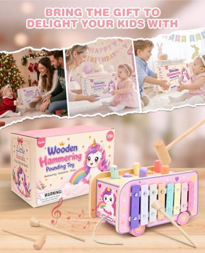 Wooden Montessori Toys for 1 Year Old, 1st Birthday Gift for Girls 1-3 - Image 6