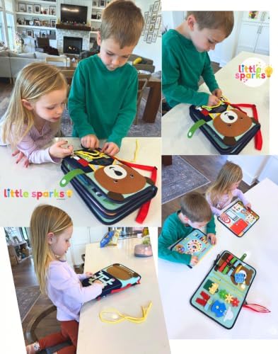 Little Sparks Montessori Felt Busy Book for Toddlers Ages 3+ - Image 6