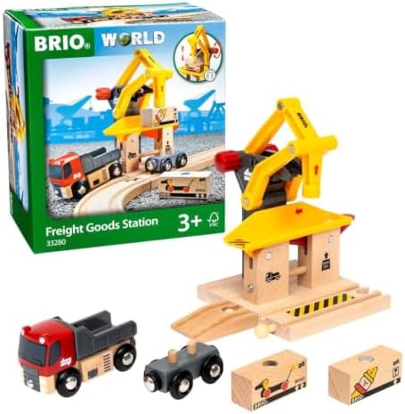 BRIO World - 33280 Freight Goods Station | Versatile Toy Train Set for Kids | Interactive Play | Sustainable Wood Construction | Ideal for Toddlers Aged 3 and Up by Unknown