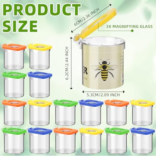 Halloscume 36 Pcs Insert Bug Viewer for Kids Magnifying Insect Box Bug Catcher Magnifier Container Critter Collection Kit Insect Cage Jar for Children Science Nature Exploration Tool - Image 2