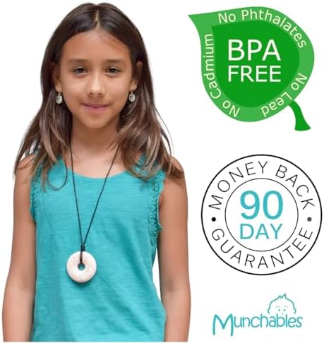 Donut Chewy Necklace - Sensory Chew Necklace for Strong Chewers (Brown) - Image 2