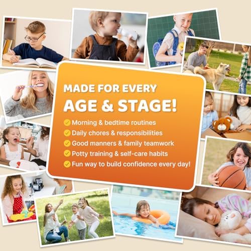 2 in 1 Upgraded Slider Bedtime/Morning Routine Chart for Kids Toddlers, Dry Erase Chore Chart for 2 Kids, Magnetic Visual Schedule for Kid - Image 6