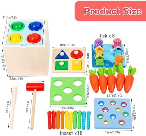Wooden Montessori Toys for Boys and Girls 2 Years Old - Image 6
